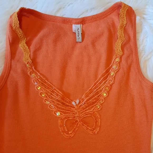 VINTAGE Sequin Butterfly Muscle Shirt - Picture 5 of 7